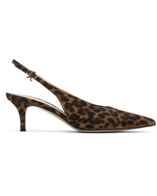Gianvito Rossi ブラウン＆ブラック Robbie Sling 55 ヒール - サムネイル1