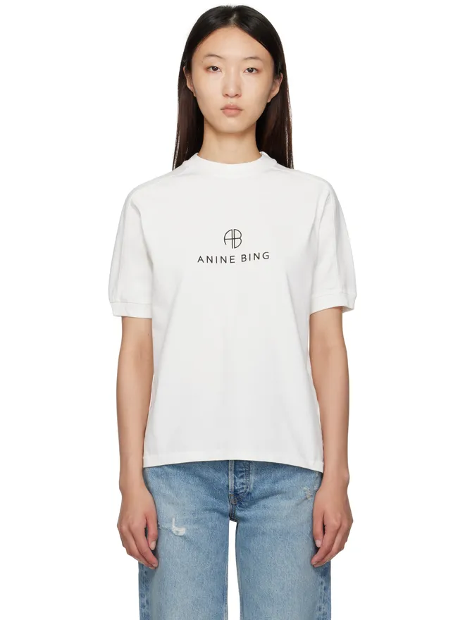 ANINE BING ANINE BING Jaylin Monogram Tシャツの商品画像