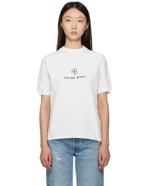 ANINE BING Jaylin Monogram Tシャツ - サムネイル1