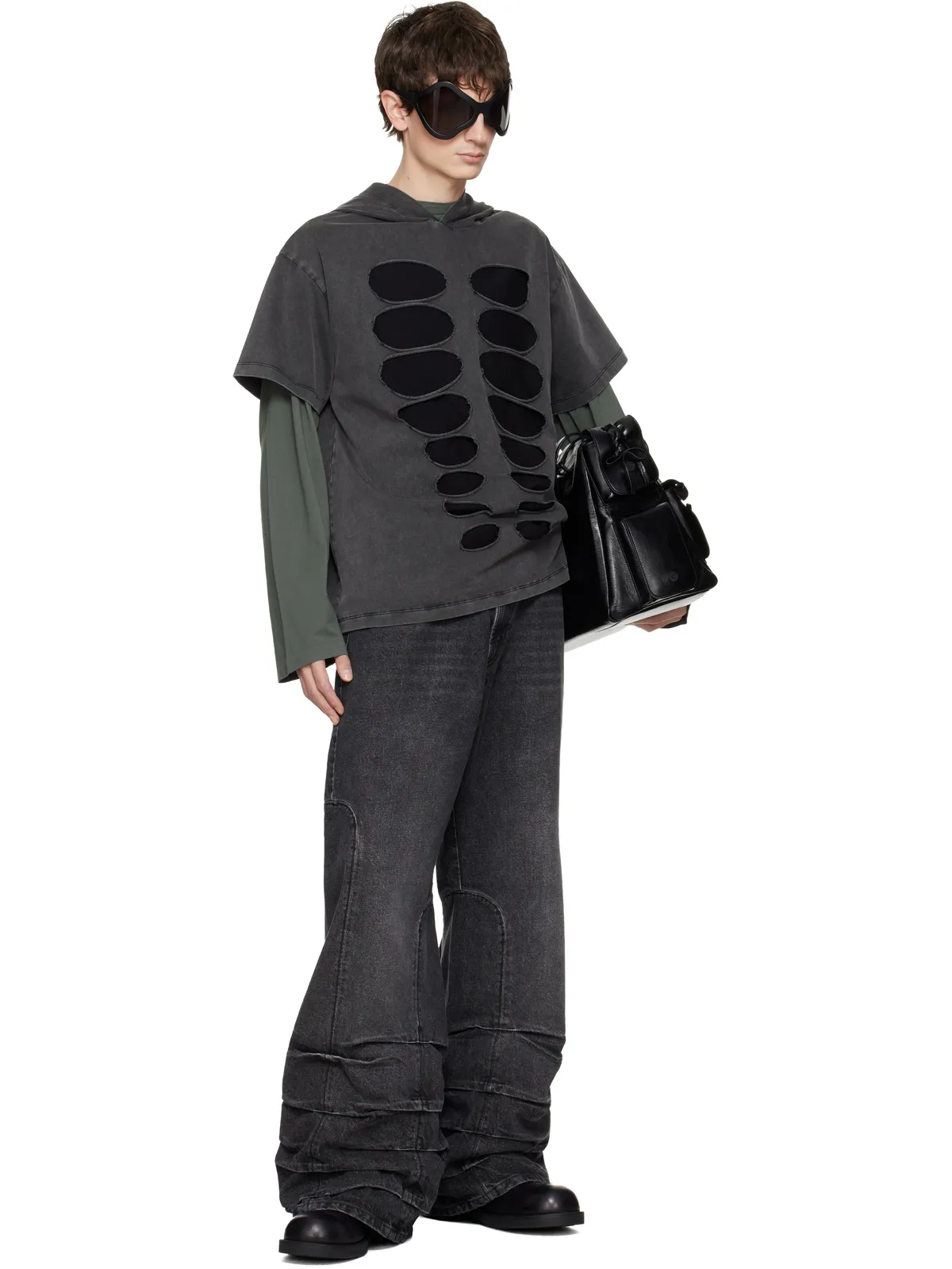 AVAVAV カットアウト フード付きTシャツ - 画像4
