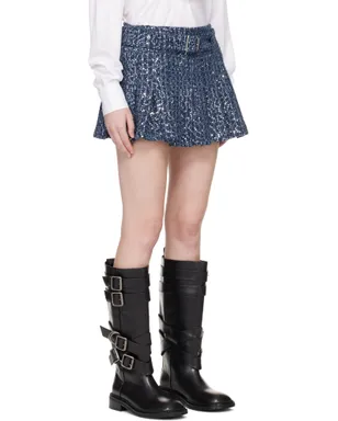 Charles Jeffrey LOVERBOY Rara プリーツ デニム ミニスカート - サムネイル2