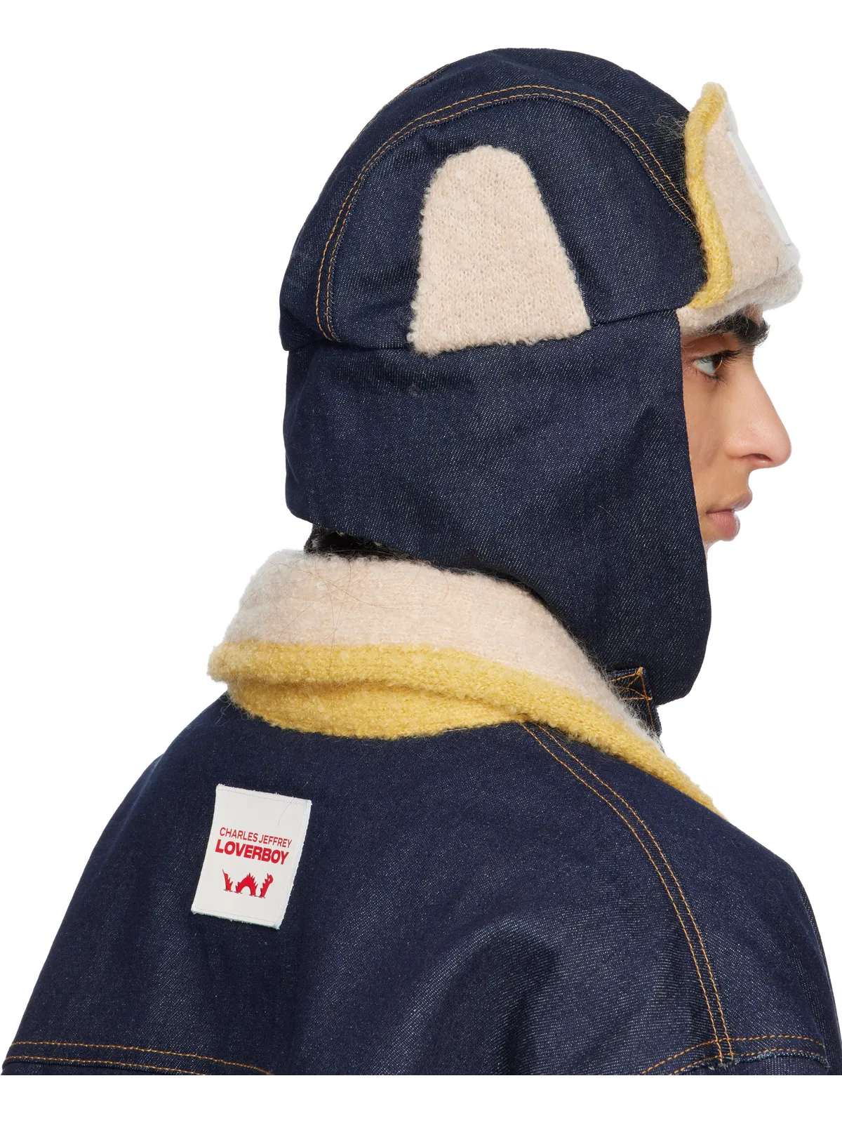 Charles Jeffrey LOVERBOY ニットパッチ トラッパ― ハット - 画像3