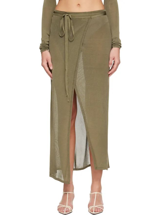The Frankie Shop The Frankie Shop Alsen Thin ニット ラップ マキシスカートの商品画像