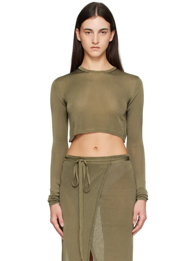 The Frankie Shop The Frankie Shop Kazel Thin Knit クロップド トップスの商品画像
