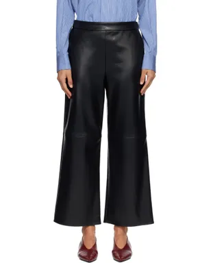 Max Mara Amati フェイクレザー トラウザーズ - サムネイル1