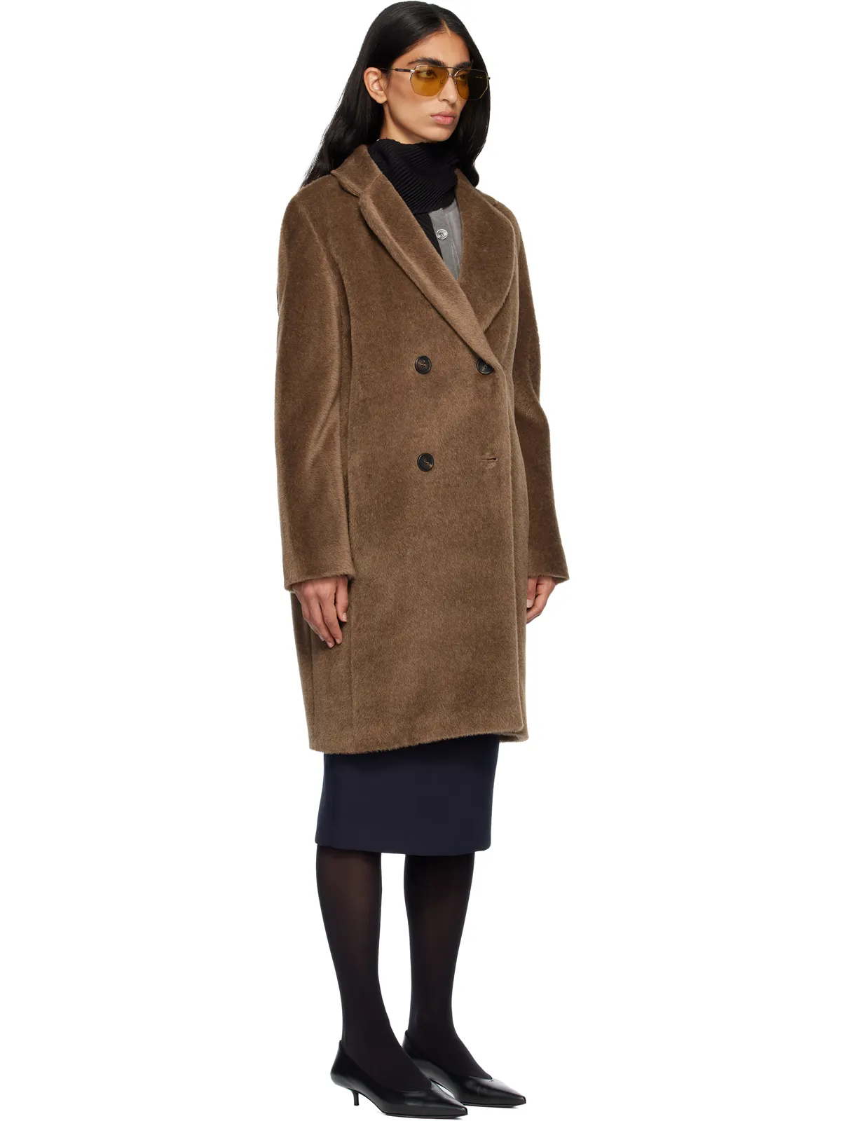 Max Mara Roseto フェイクファー コート - 画像2