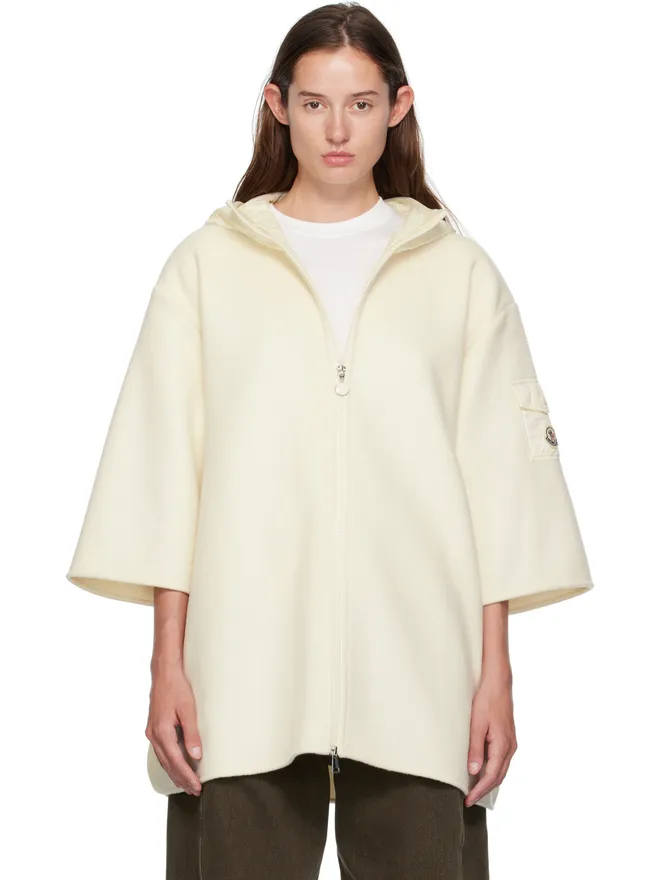 Moncler Moncler ベージュウール ケープジャケットの商品画像