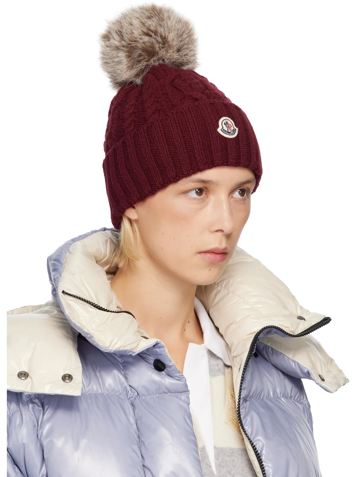 Moncler カシミヤブレンド ポンポン ビーニー - 画像2