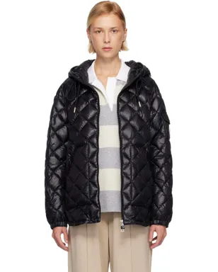 Moncler Diamond-Quilted フード付き ショート ダウンジャケット - サムネイル1
