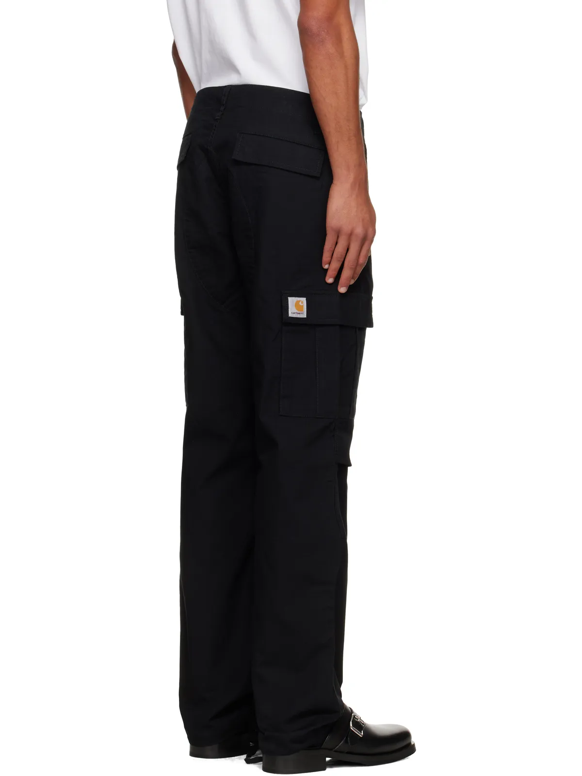 Carhartt Work In Progress ブラック Aviation カーゴパンツ - 画像3