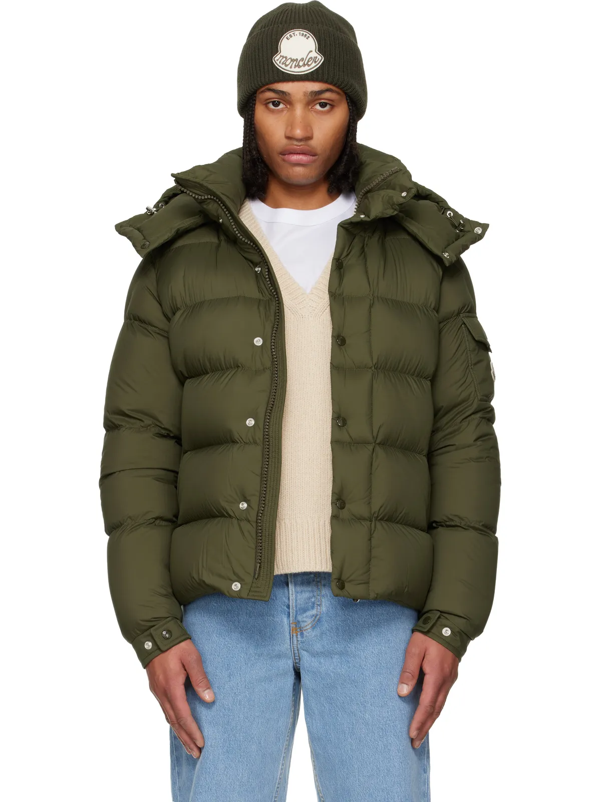 Moncler Maya 70 フード付き ショート ダウンジャケット - 画像1