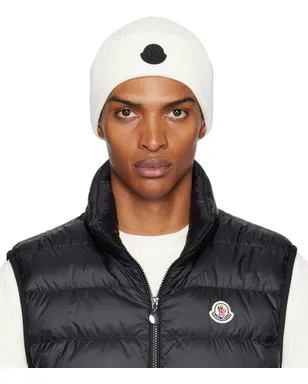 Moncler ロゴ コットン ビーニー - サムネイル1