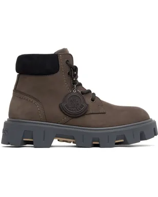 Moncler Peak City ヌバック＆スエード レースアップブーツ - サムネイル1