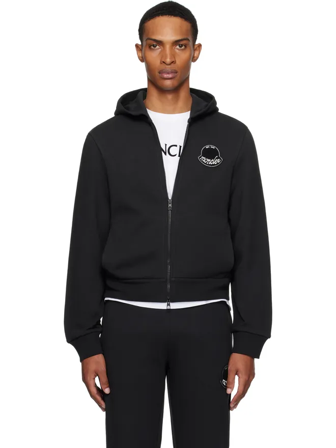 Moncler Moncler ロゴ コットン ジップアップフーディの商品画像