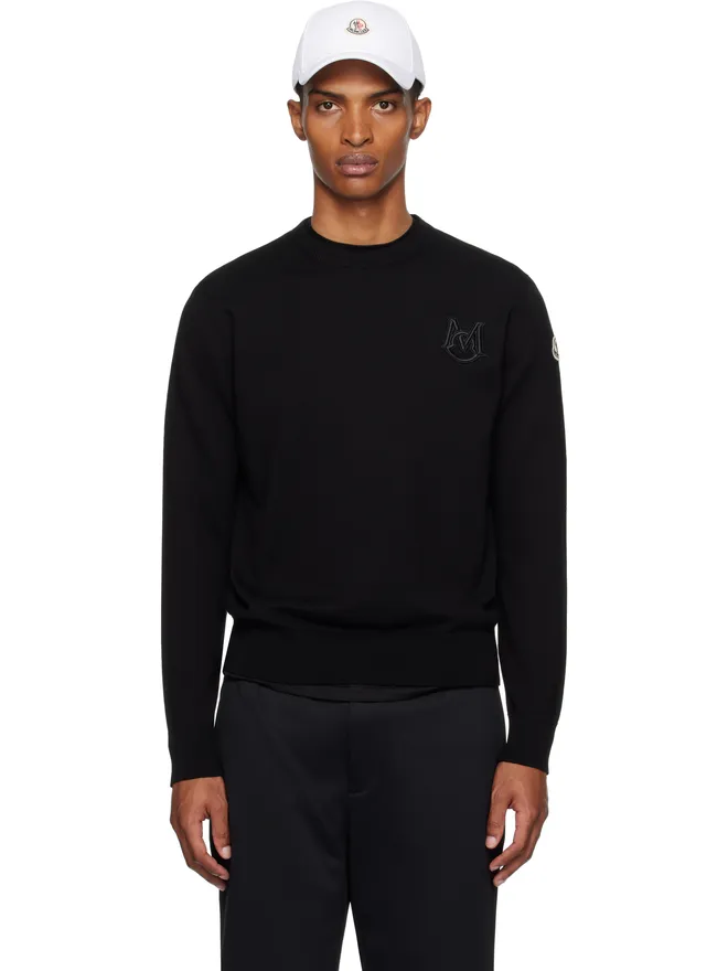 Moncler Moncler エンブロイダリー モノグラム コットン セーターの商品画像