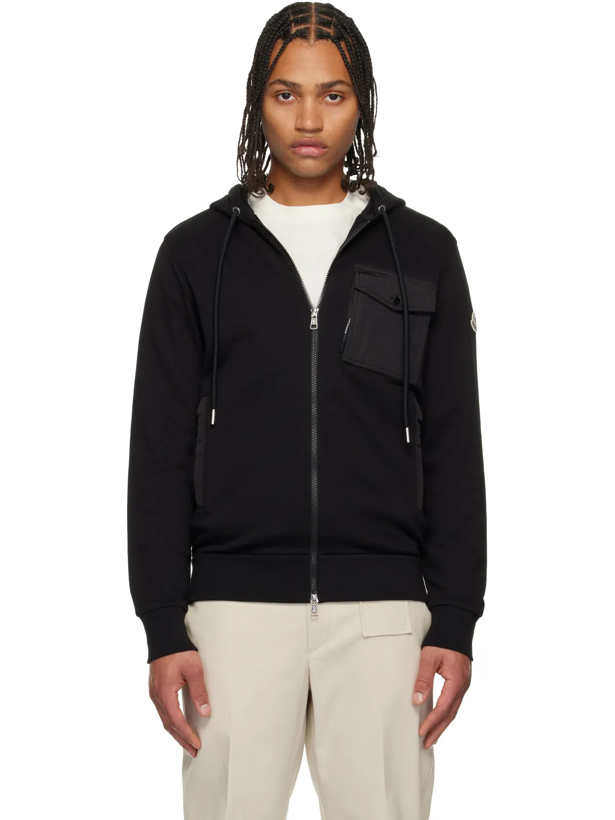 Moncler コットンブレンド ジップアップフーディ - 画像1