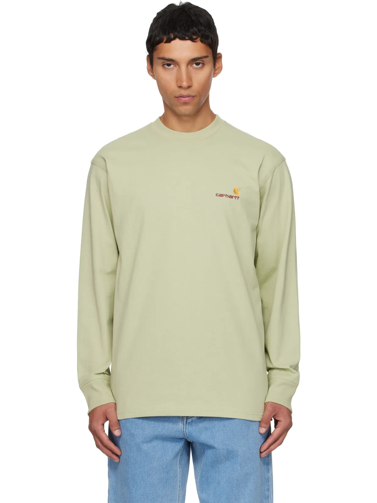 Carhartt Work In Progress American Script 長袖Tシャツ - 画像1