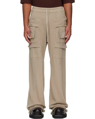 Rick Owens DRKSHDW トープ Concordians Wide Creatch カーゴパンツ - サムネイル1