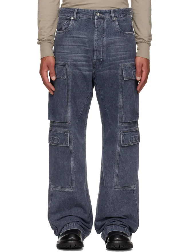 Rick Owens DRKSHDW Rick Owens DRKSHDW ブルー Concordians Double カーゴジーンズの商品画像