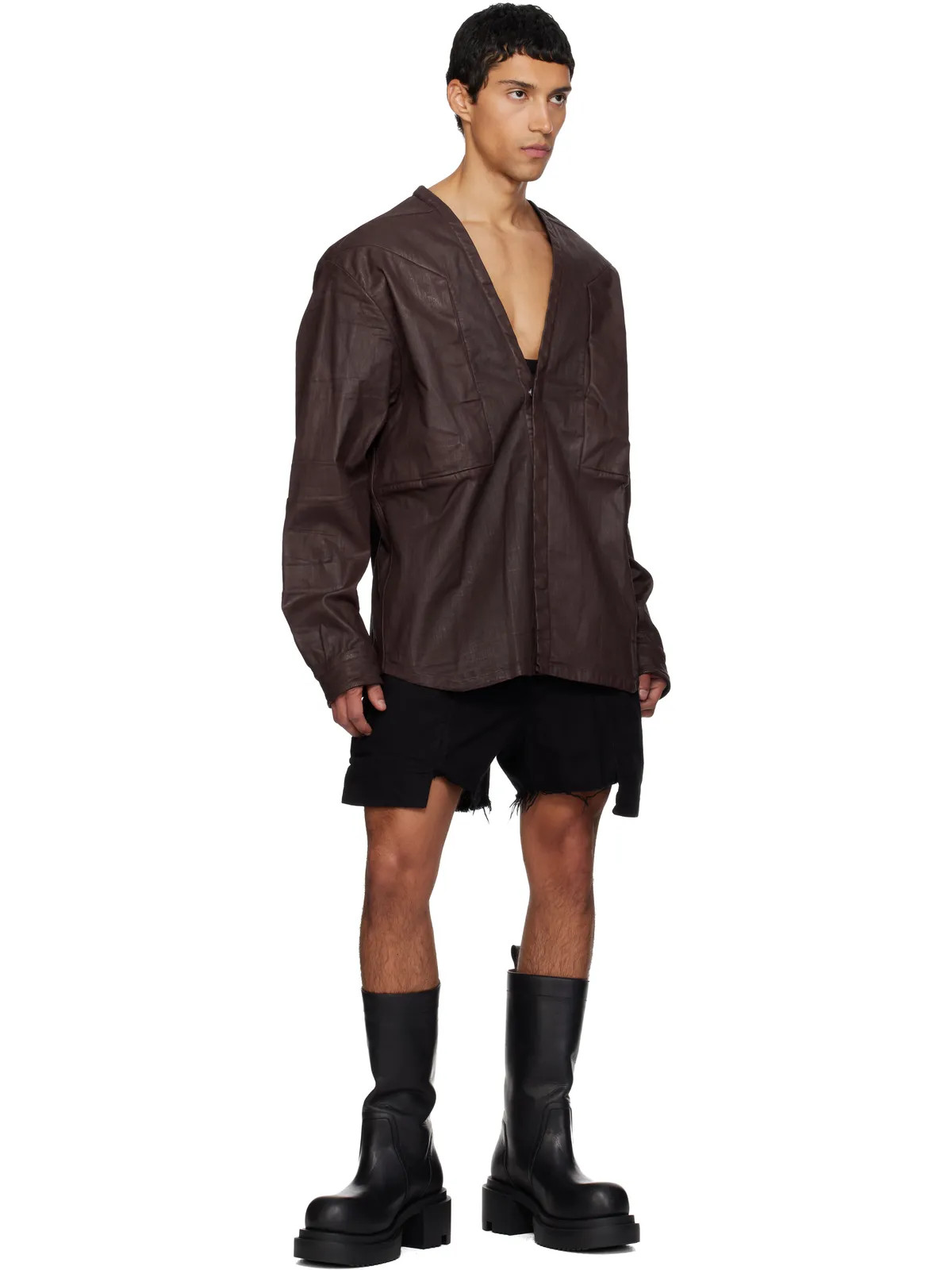 Rick Owens DRKSHDW Concordians LS Larry Jumbo Fogpocket デニムシャツ - 画像4