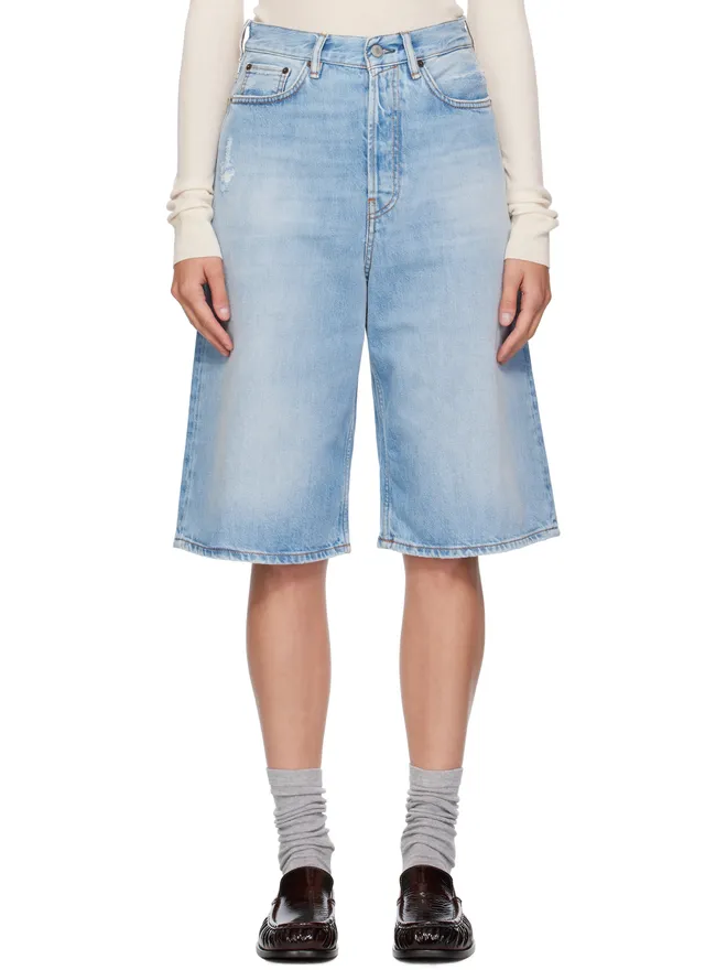 Acne Studios Acne Studios ルーズフィット デニムショートパンツの商品画像