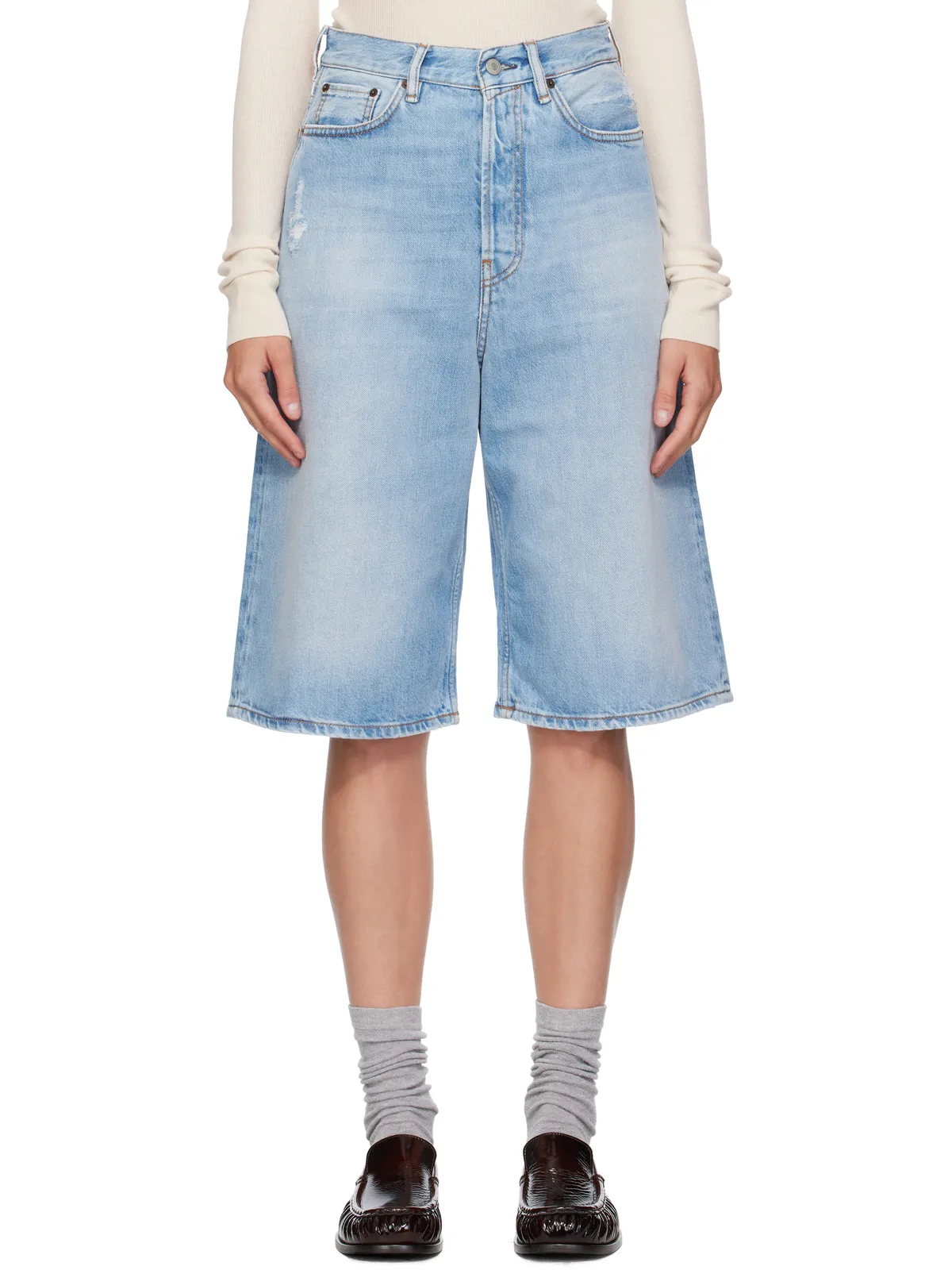 Acne Studios ルーズフィット デニムショートパンツ - 画像1