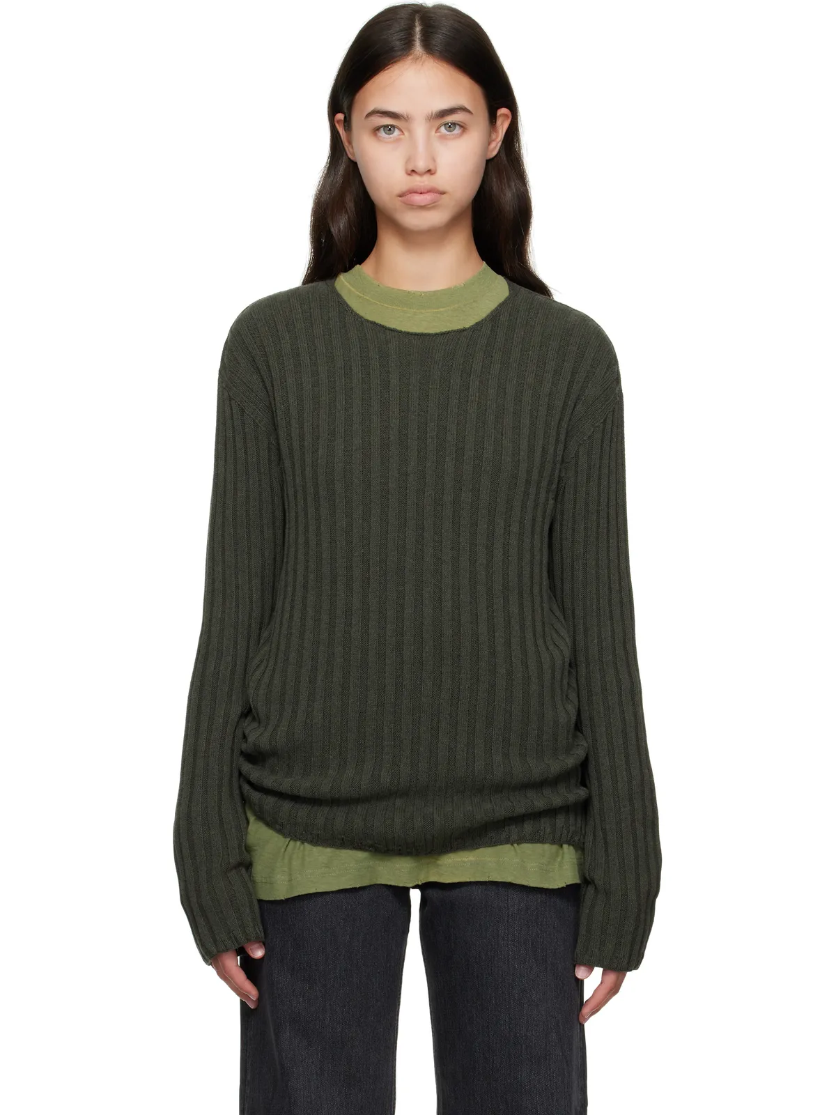 Acne Studios リブ クルーネックセーター - 画像1