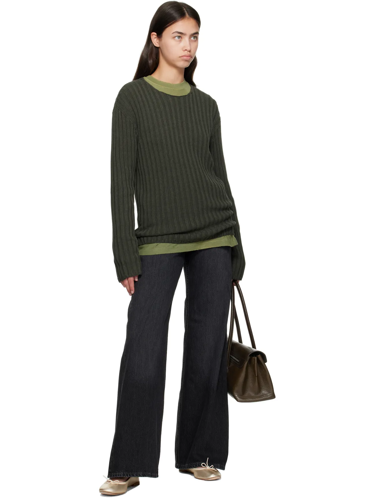 Acne Studios リブ クルーネックセーター - 画像4