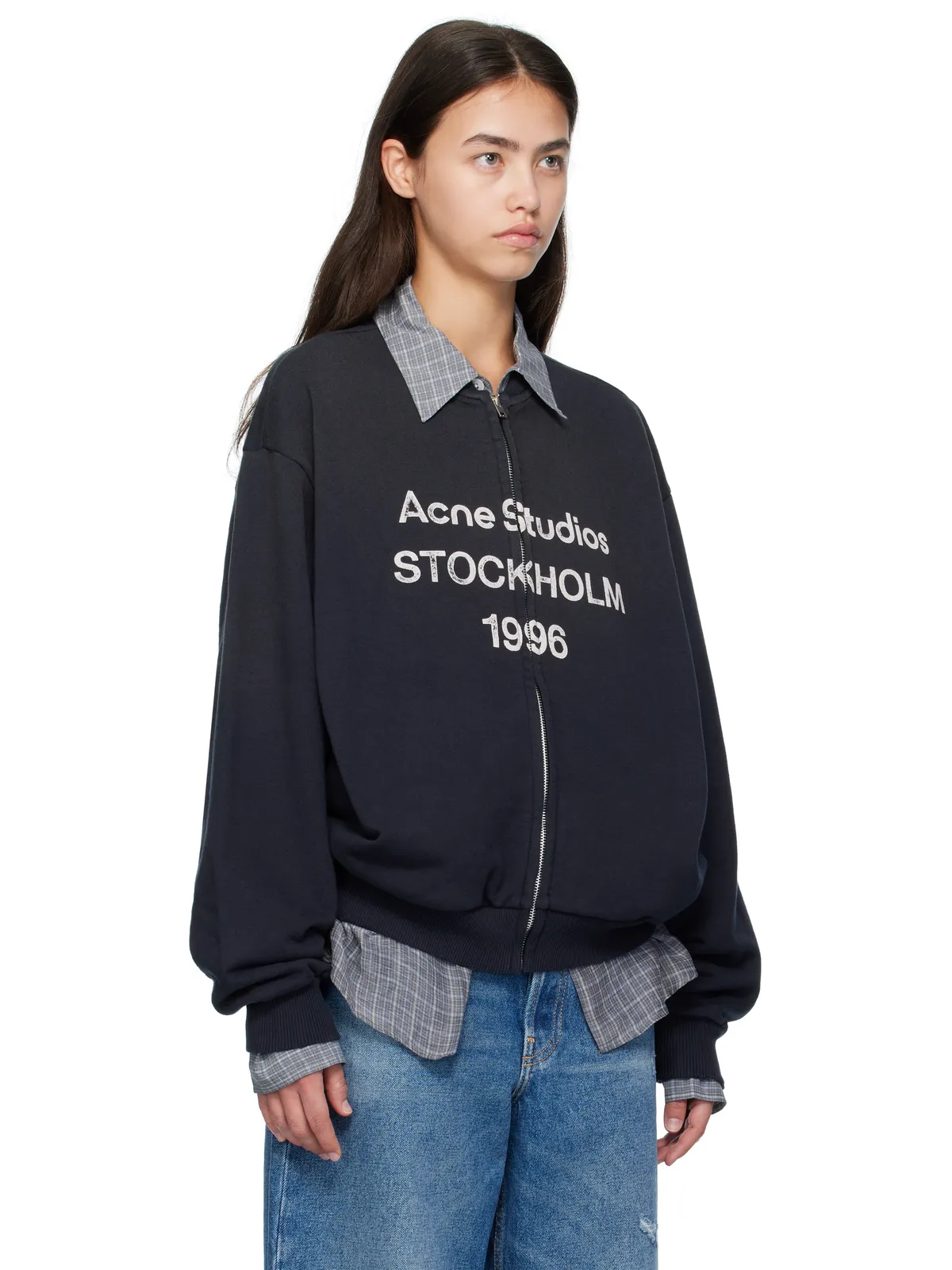 Acne Studios ロゴ ジップセーター - 画像2