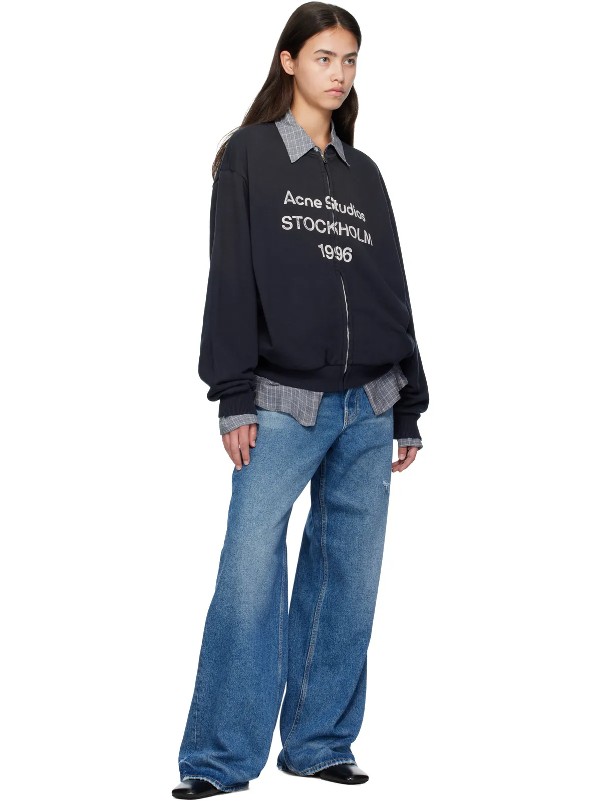 Acne Studios ロゴ ジップセーター - 画像4