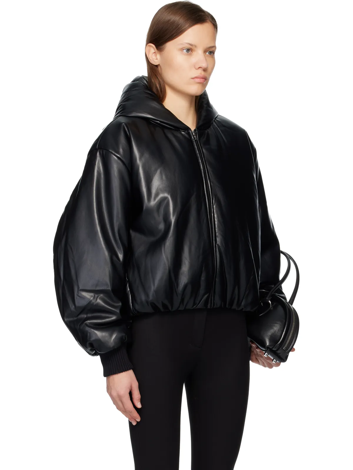 Acne Studios フード付き フェイクレザー ジャケット - 画像2