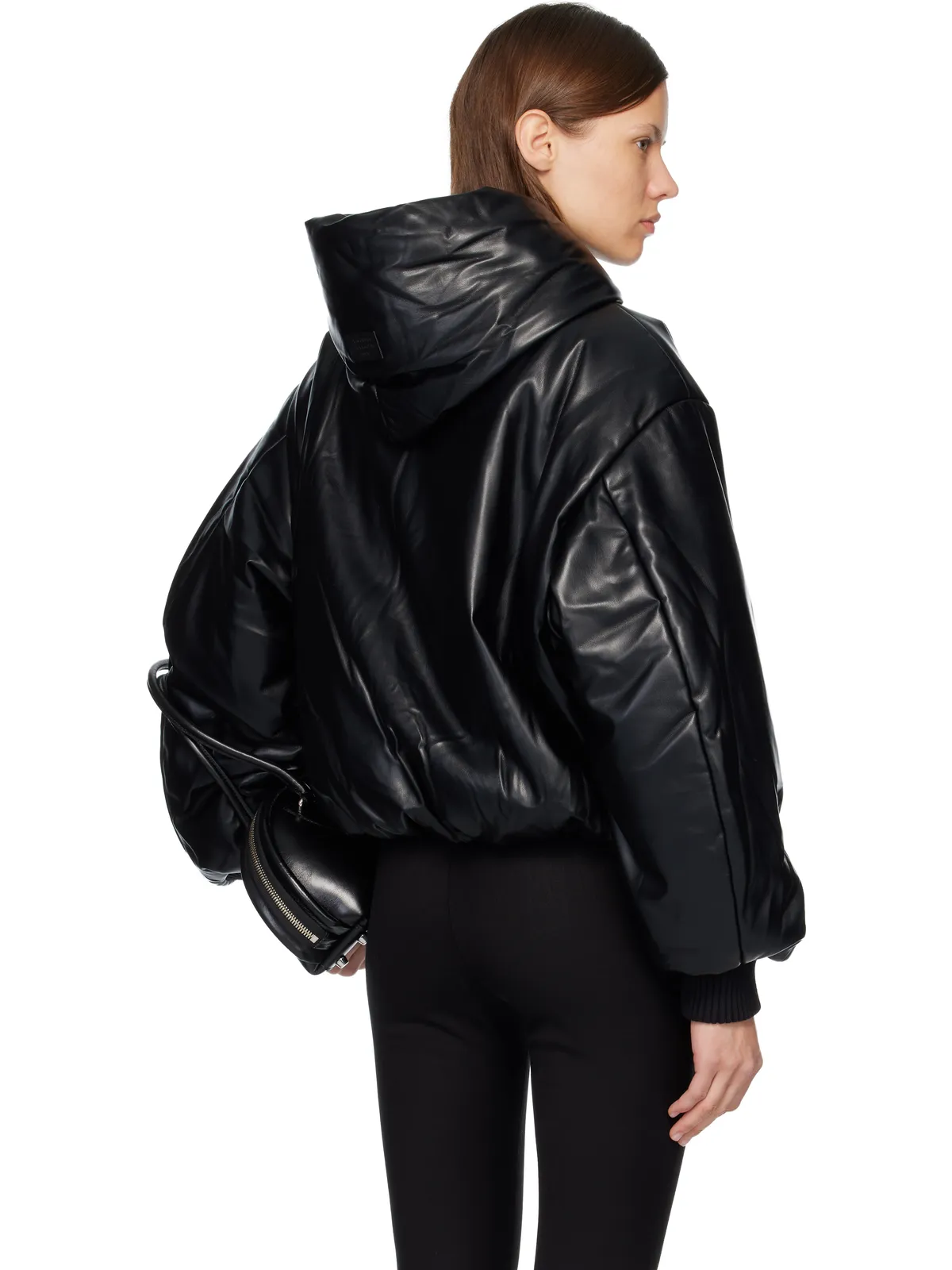 Acne Studios フード付き フェイクレザー ジャケット - 画像3