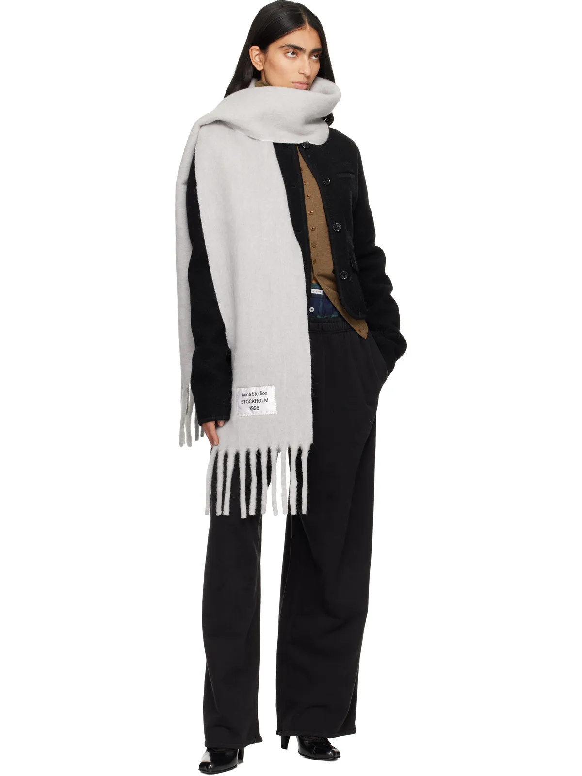 Acne Studios バイカラー アルパカ マフラー - 画像2
