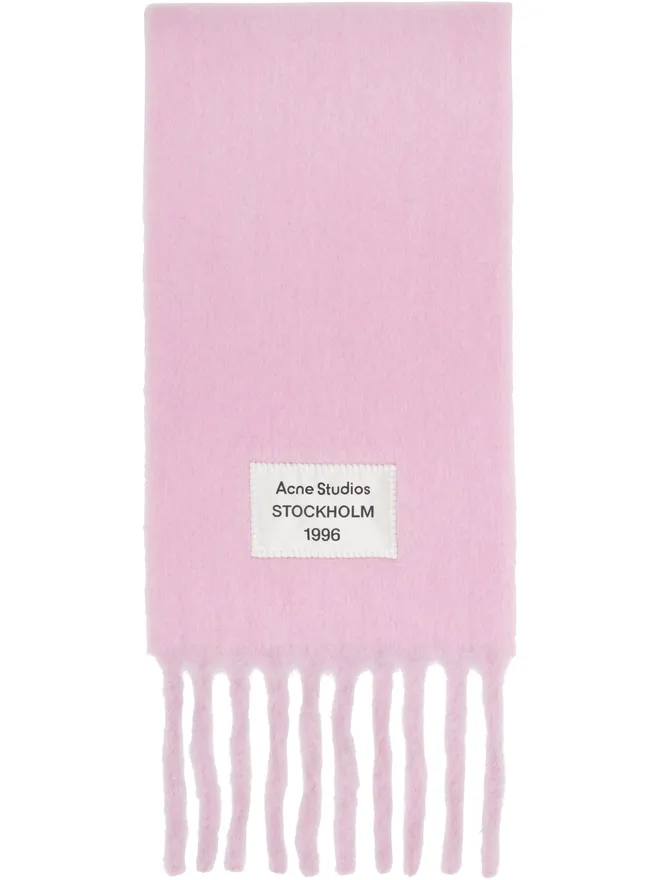 Acne Studios Acne Studios フリンジ ロゴラベル マフラーの商品画像