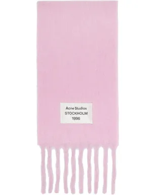 Acne Studios フリンジ ロゴラベル マフラー - サムネイル1