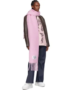 Acne Studios フリンジ ロゴラベル マフラー - サムネイル3