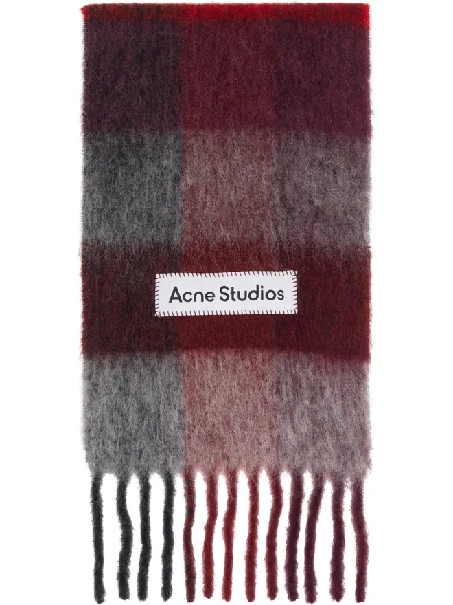 Acne Studios Acne Studios チェック フリンジ マフラーの商品画像