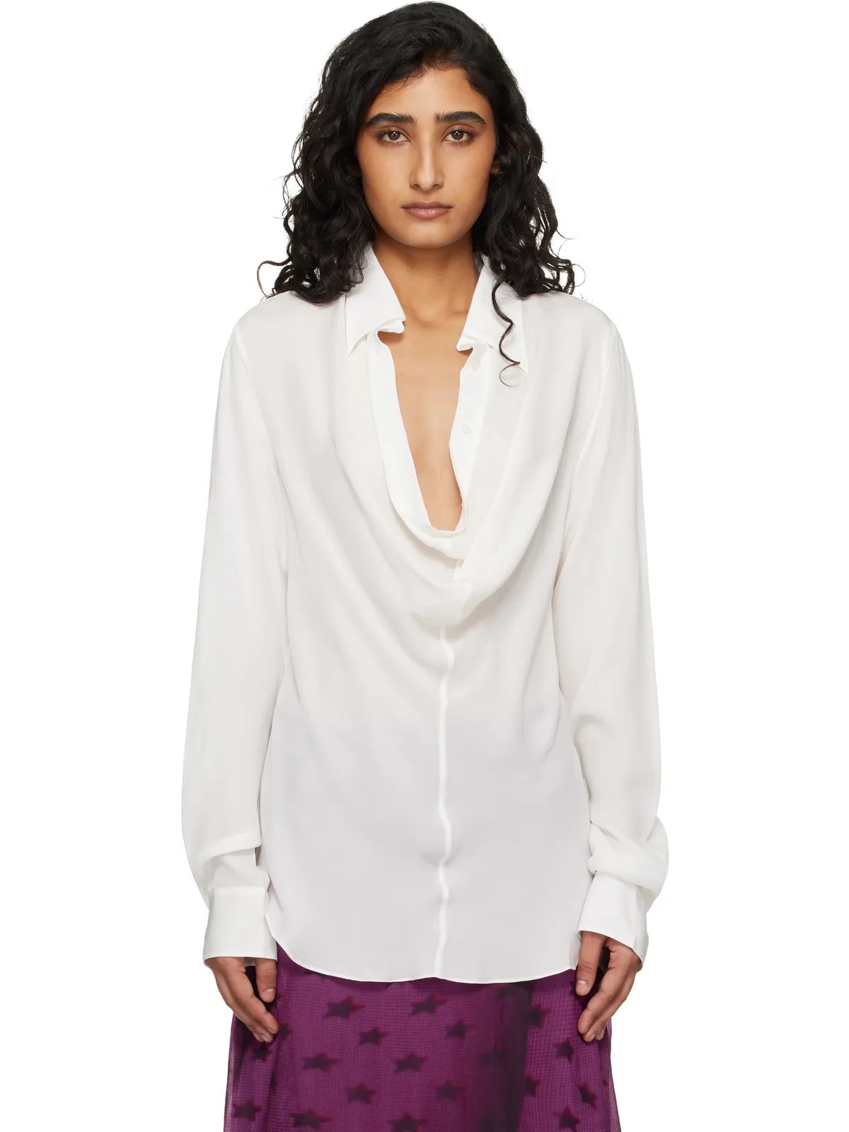 Acne Studios シルク ブラウス - 画像1