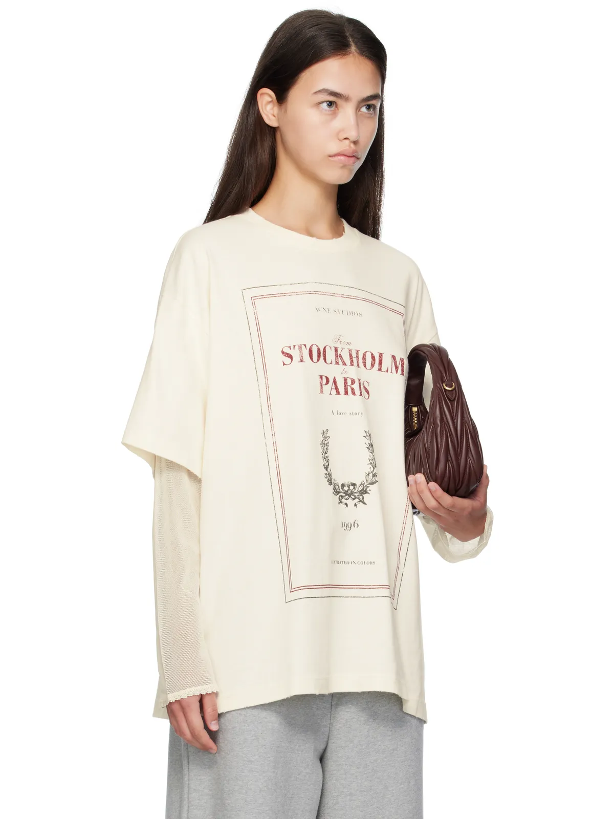 Acne Studios レイヤード プリントTシャツ - 画像2
