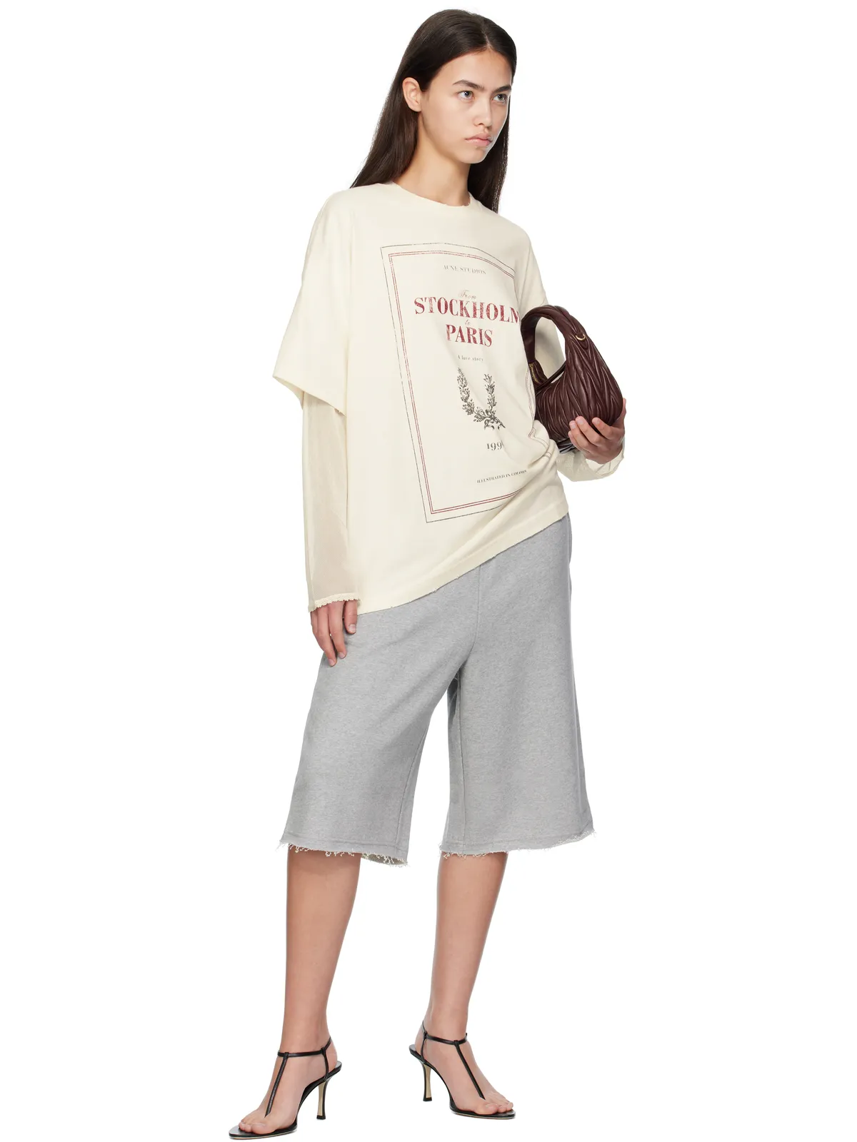 Acne Studios レイヤード プリントTシャツ - 画像4
