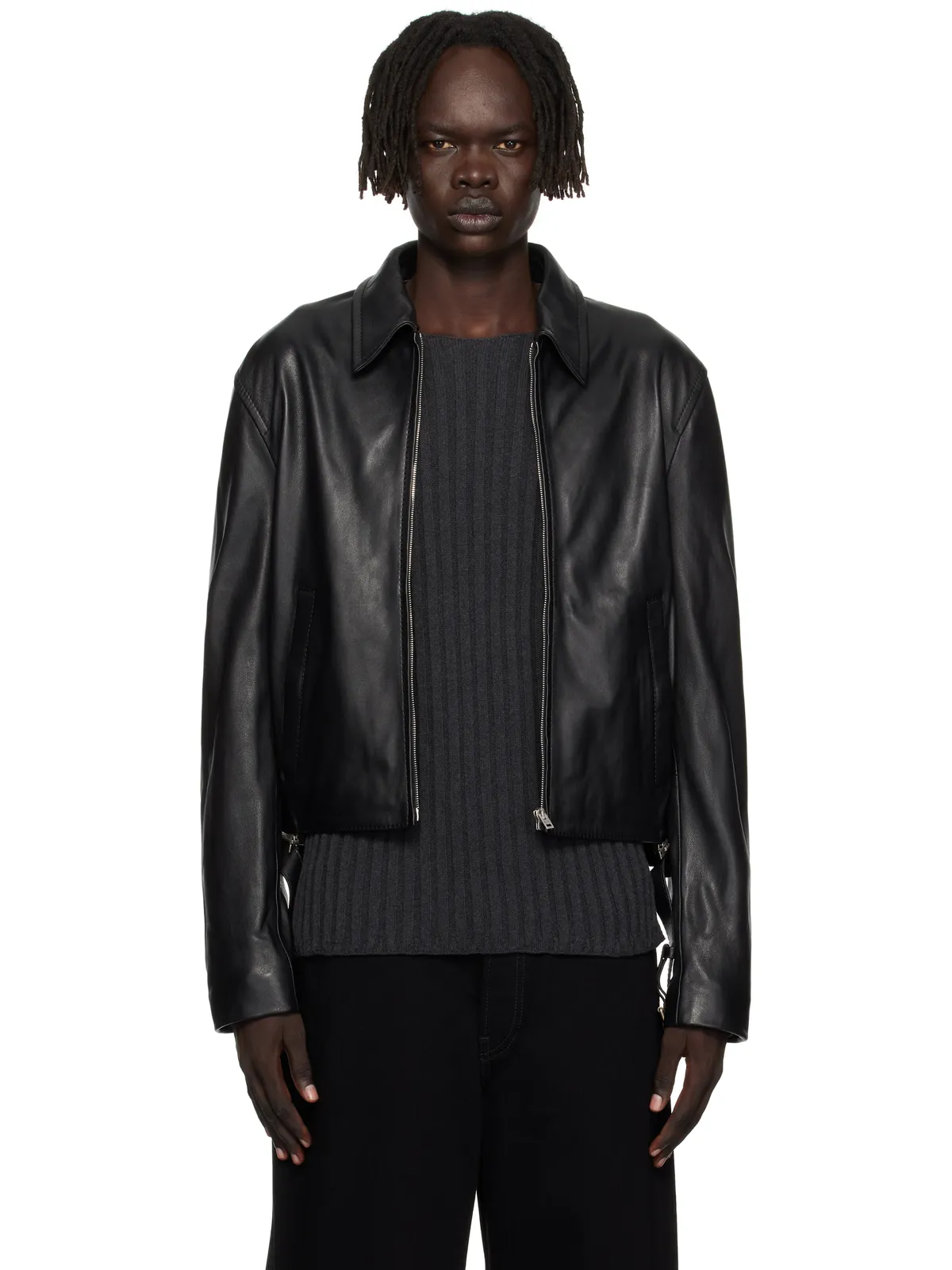 Acne Studios ベルト レザージャケット - 画像1