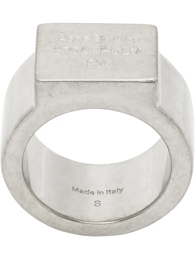 Acne Studios Acne Studios Logo Engraved シグネットリングの商品画像