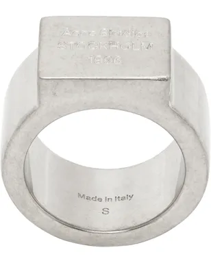 Acne Studios Logo Engraved シグネットリング - サムネイル1