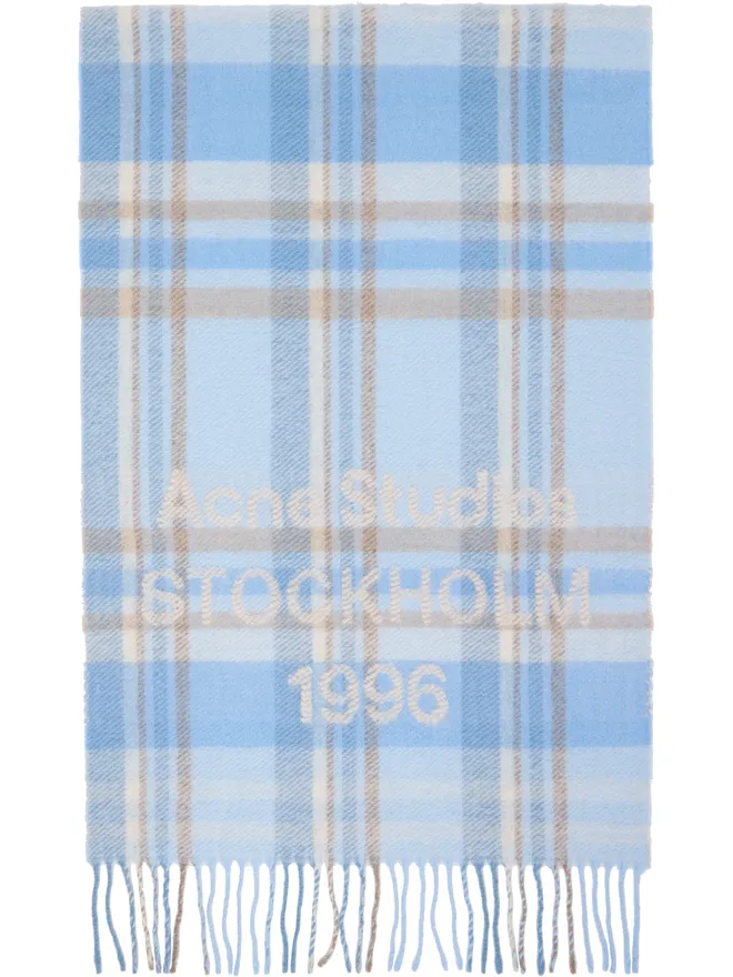 Acne Studios Acne Studios Wide Logo チェック マフラーの商品画像