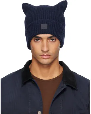 Acne Studios ロゴ スクエア ビーニー - サムネイル1