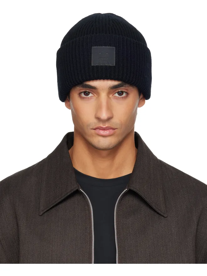 Acne Studios Acne Studios Ribbed Face Logo ビーニーの商品画像