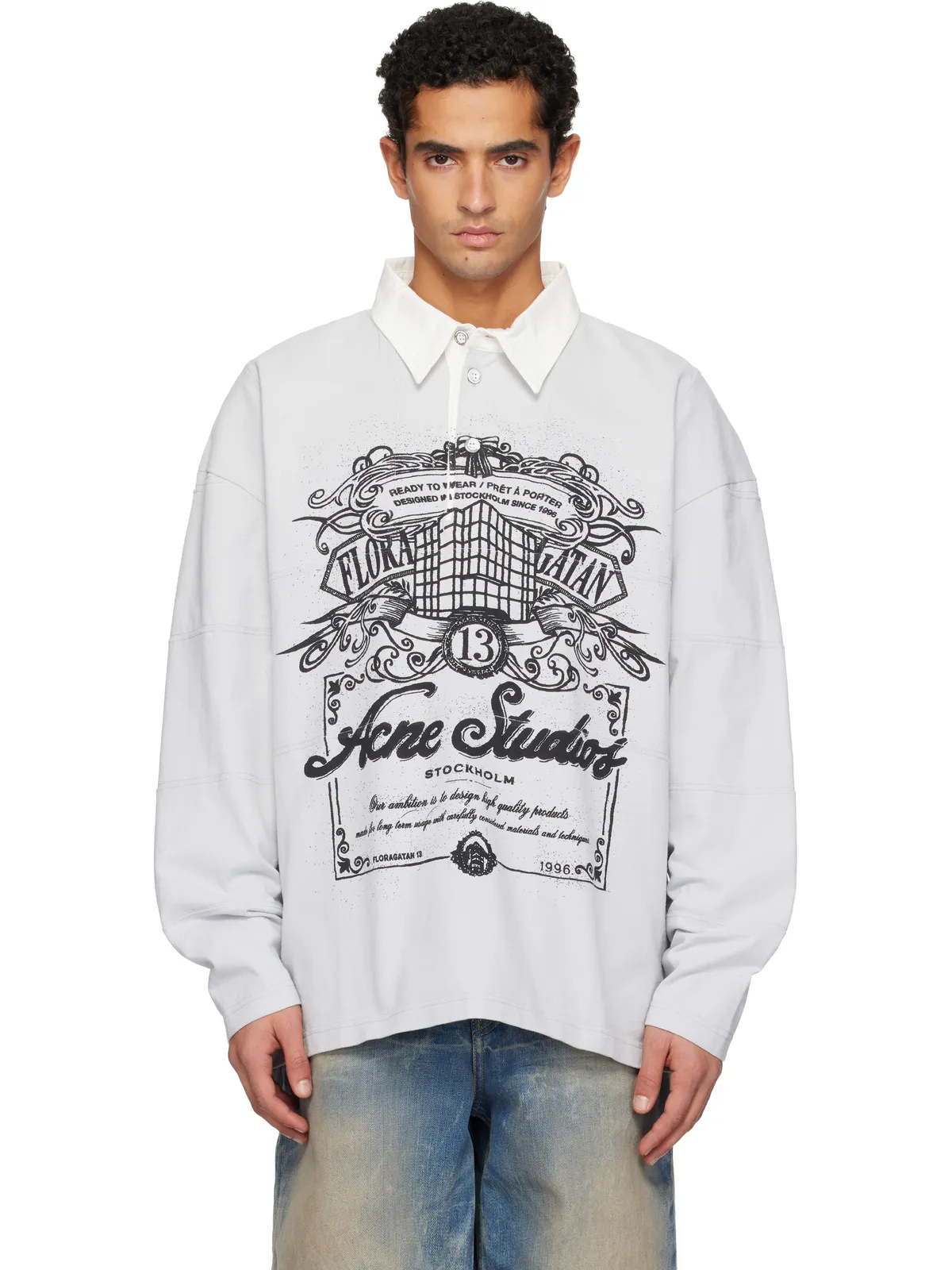 Acne Studios ロゴ ポロシャツ - 画像1
