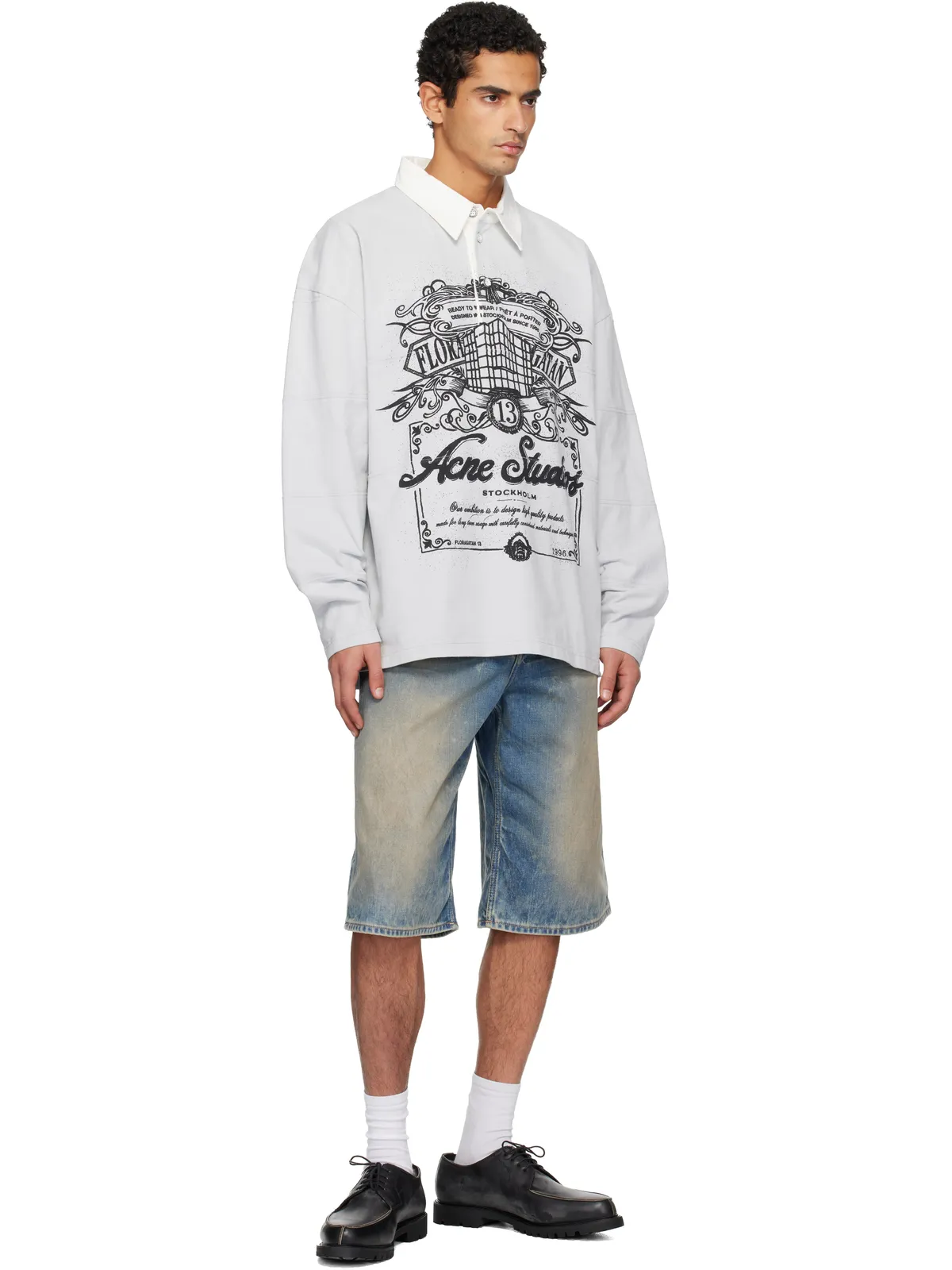 Acne Studios ロゴ ポロシャツ - 画像4
