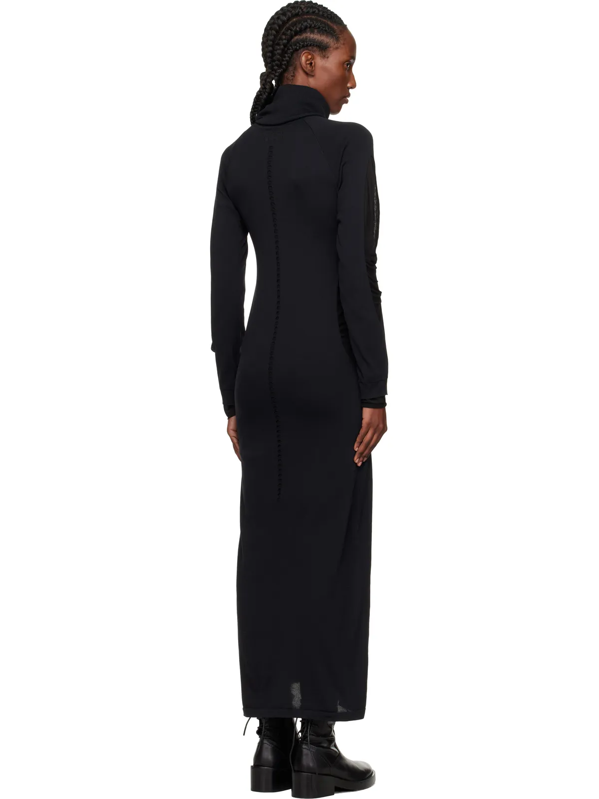 Y-3 'Y-3 Hooded Knit' マキシワンピース - 画像3