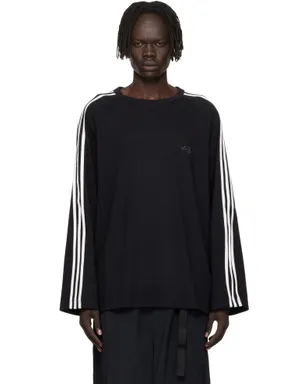 Y-3 Long Sleeve 3-Stripes Tシャツ - サムネイル1